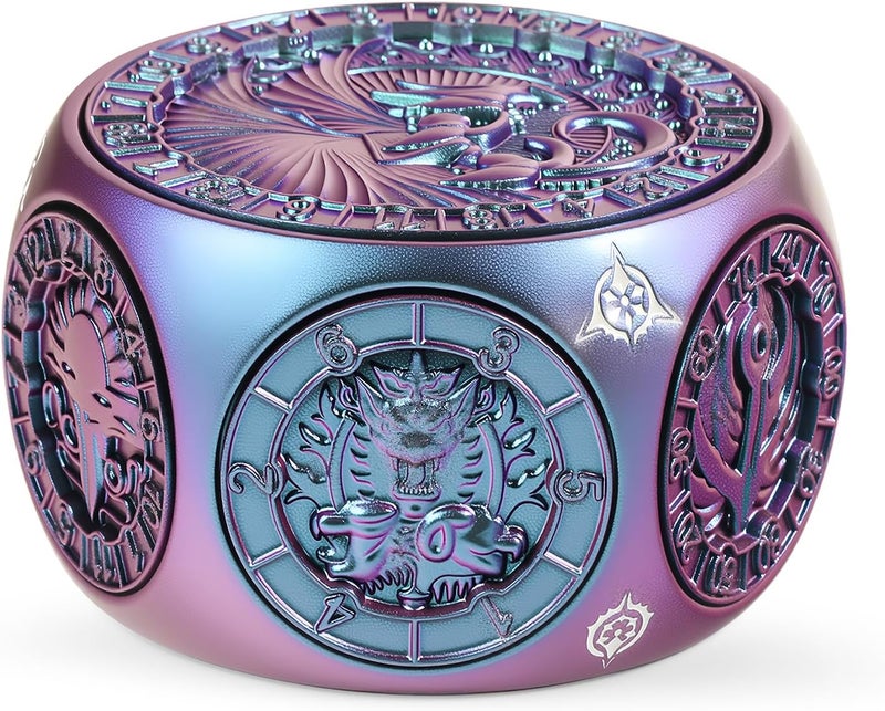 DNDND Spinner D&D Dice, Unique 8-in-1 Hexagonal Metal DND Dice with Dual D20 Monster Themed Dice Set for DND Dungeons and Dragons, Dungeon Masters with Collectible Gift Tin (Chameleon) - Image 1